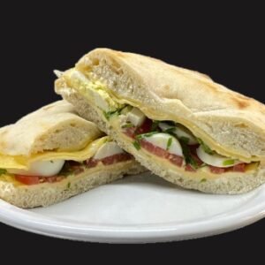 Baguet de Jamón Crudo, Queso, Tomate